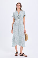Milano Vestido midi Bambula Azul turquesa