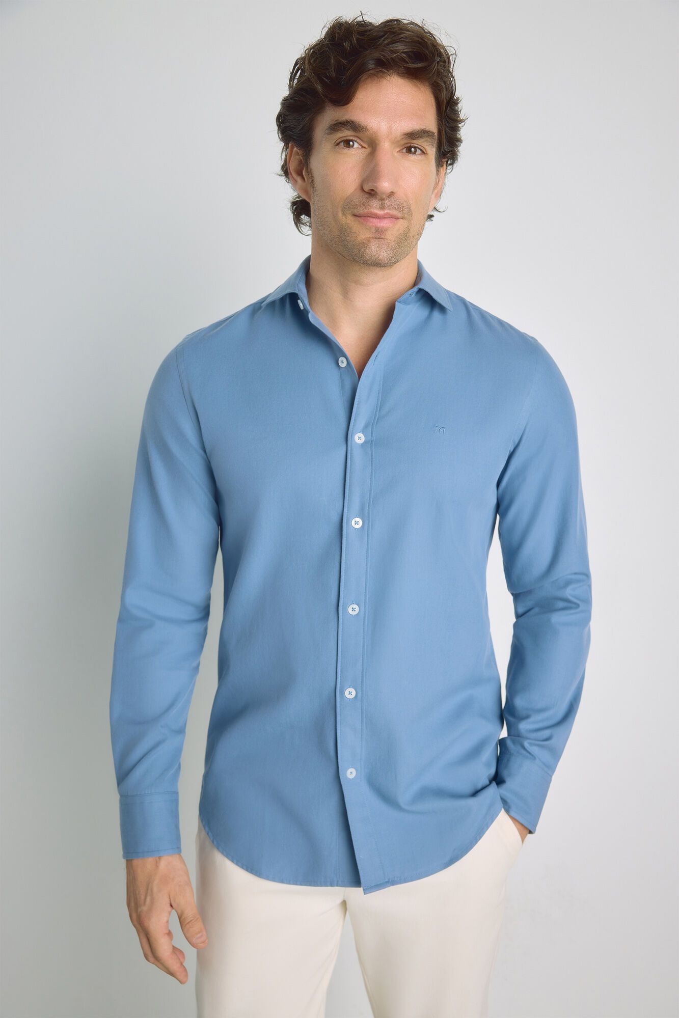Milano Camisa lisa de manga larga