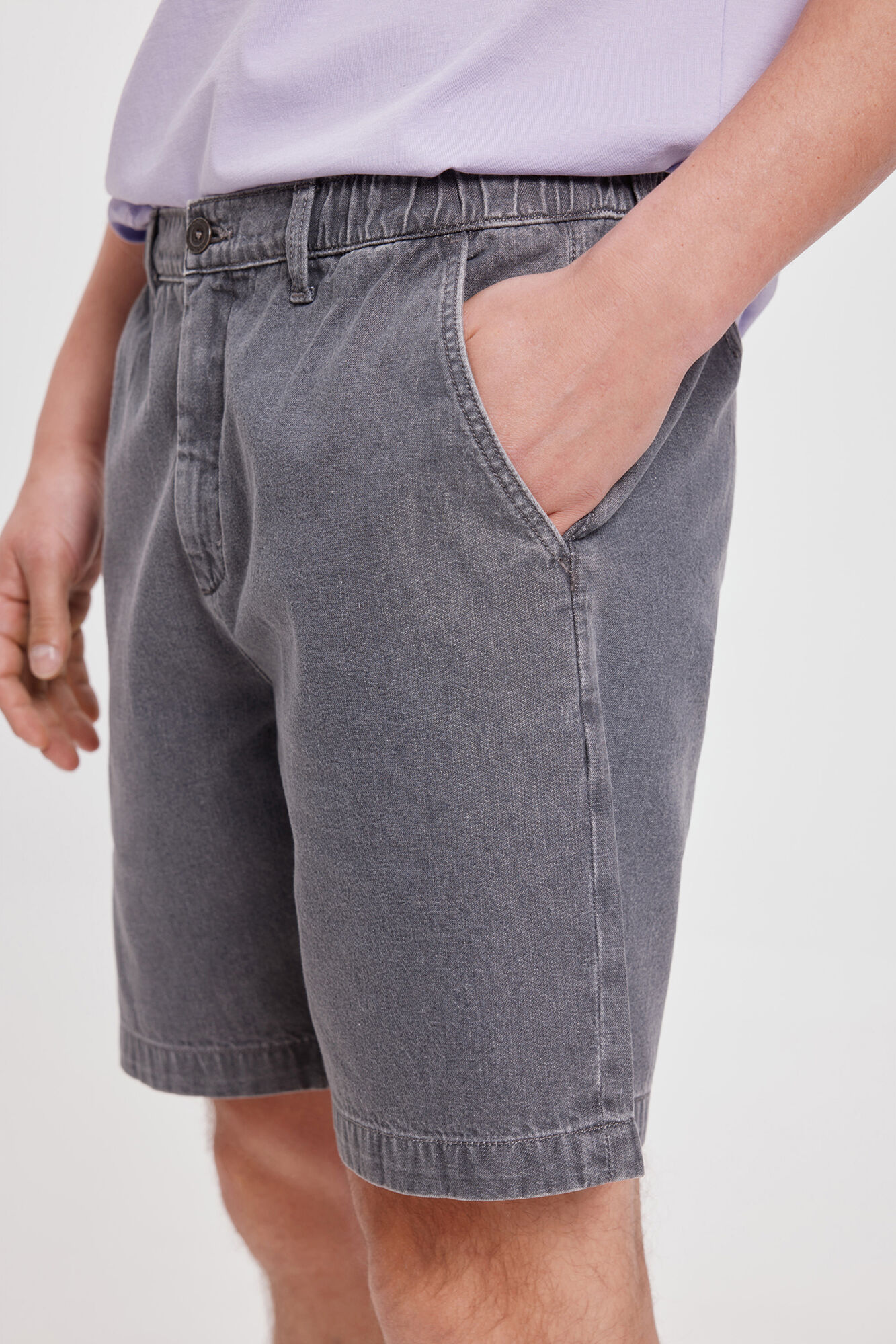 Milano Bermuda Vaquera Goma Gris