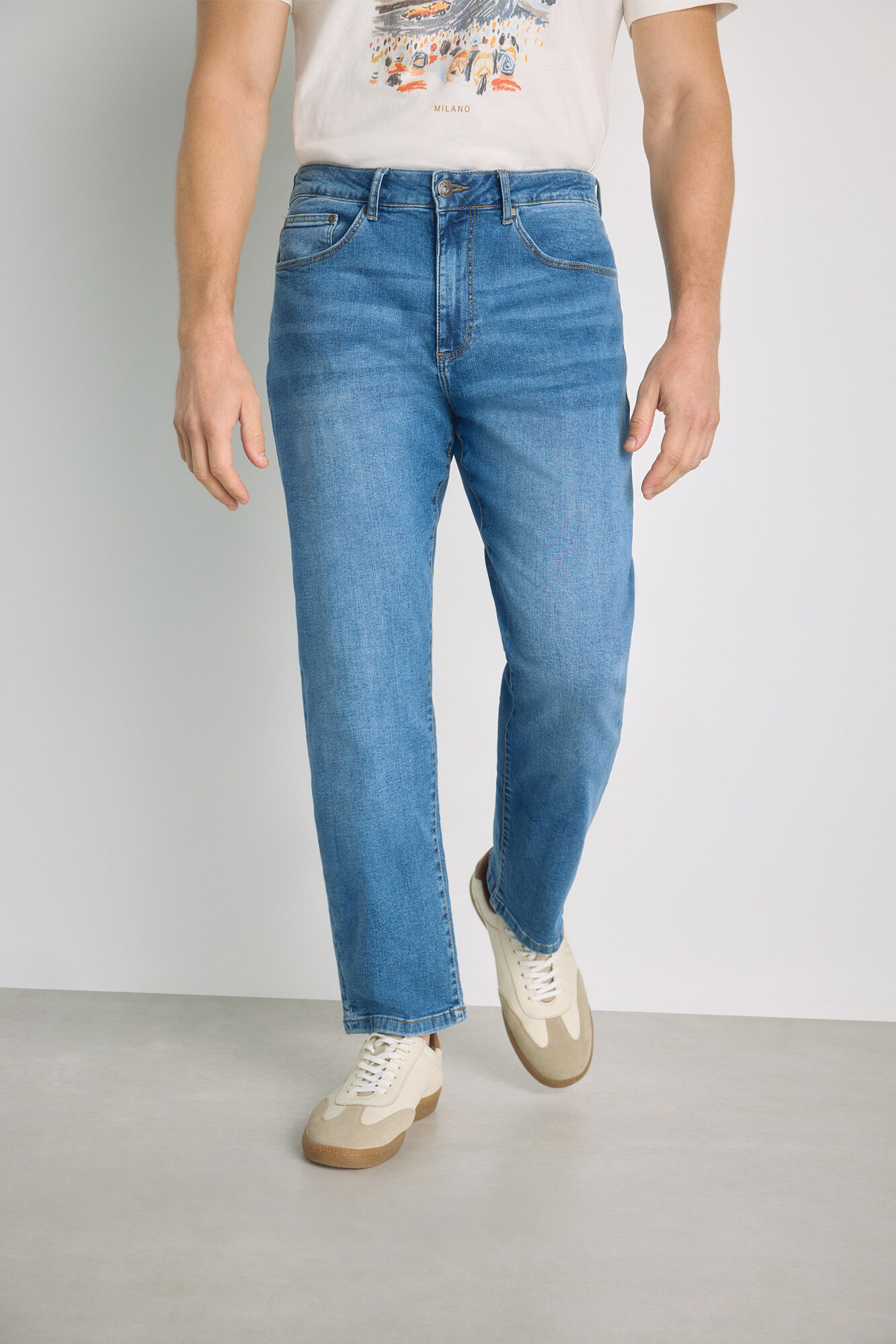 Milano Pantal&oacute;n de mezclilla de corte recto