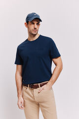 Milano Playera b&aacute;sica con bolsillo Navy
