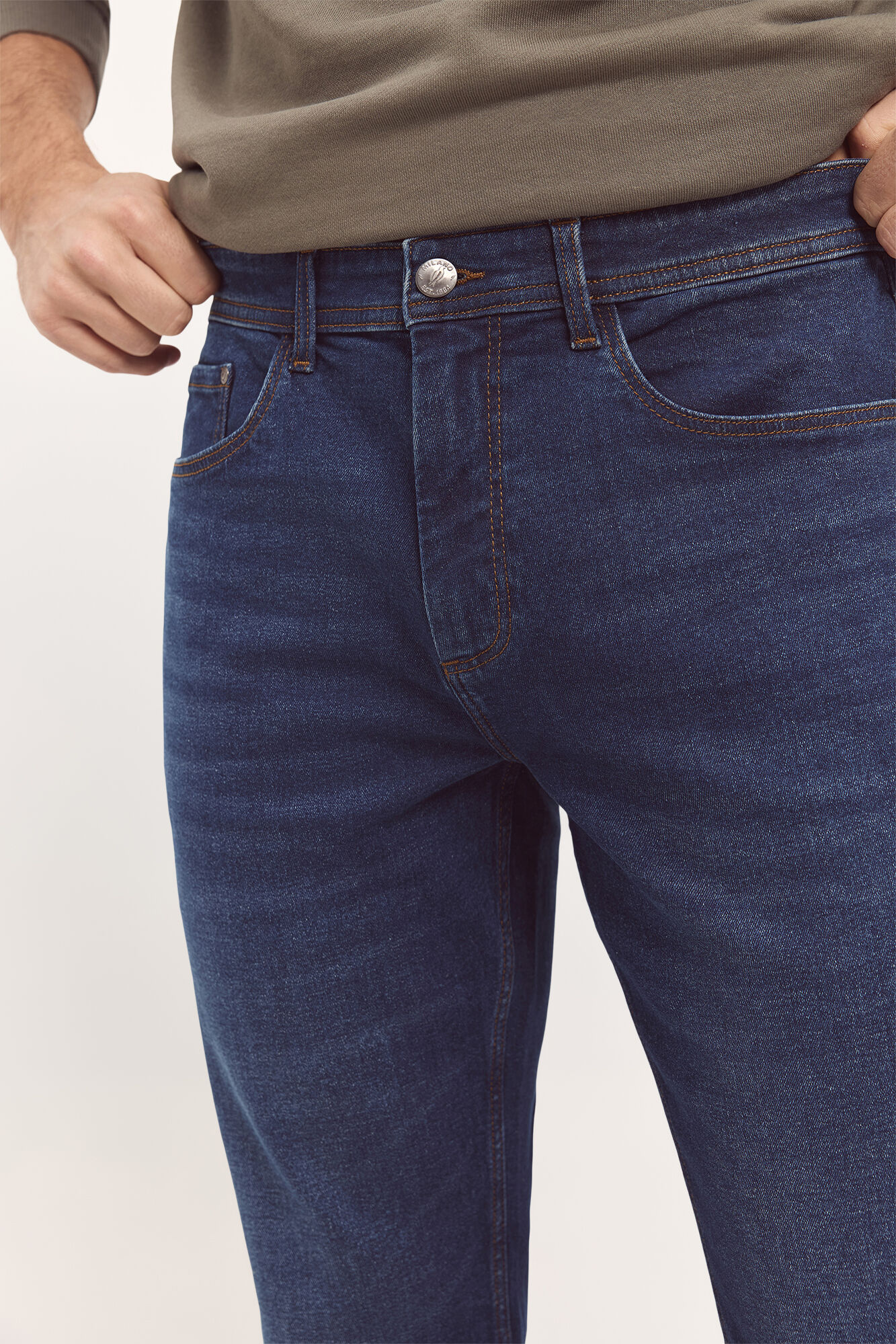 Milano Pantal&oacute;n Denim Slim Azul