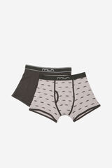 Milano Pack b&oacute;xer liso y estampado de coches Gris
