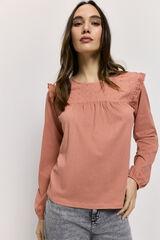 Milano Playera manga larga Rosa