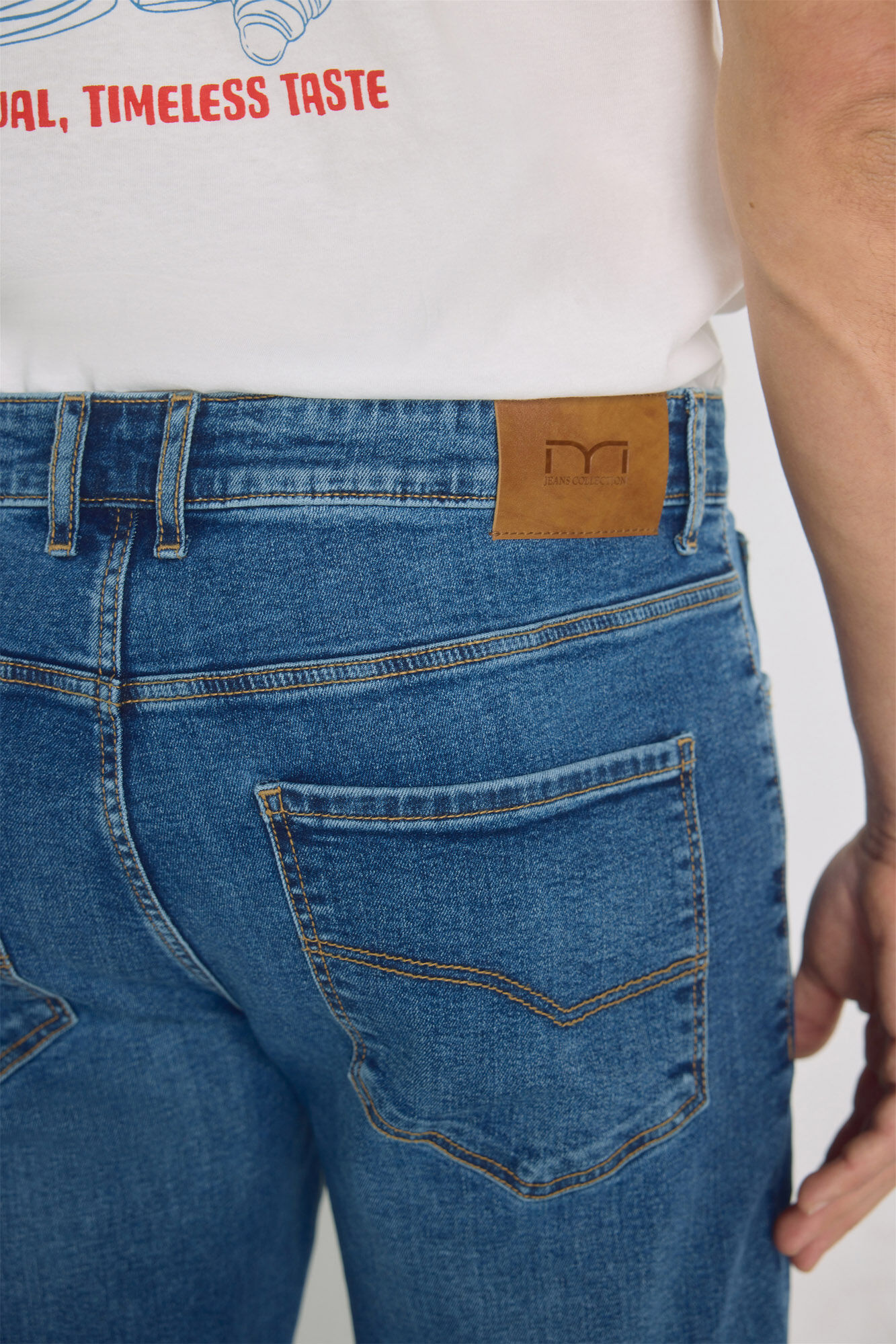 Milano Pantal&oacute;n de mezclilla regular fit Azul