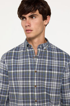 Fifty Outlet Camisa Twill Cuadros Azul