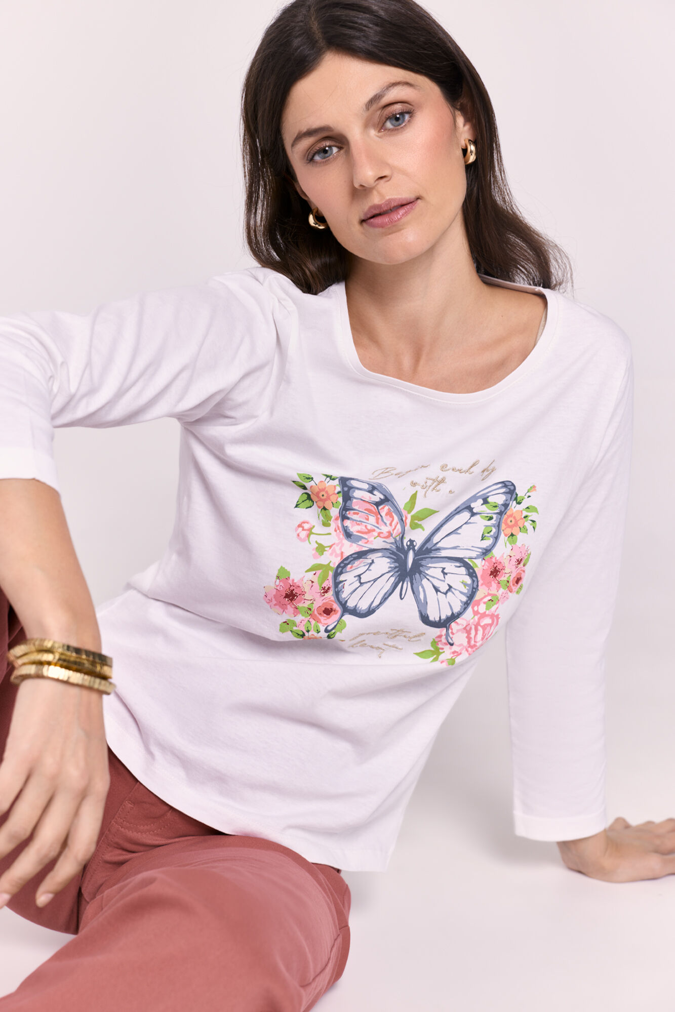 Milano Playera manga francesa estampado en el frente