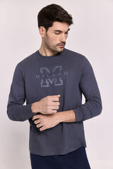 Milano Pijama con logo grande Gris Oscuro
