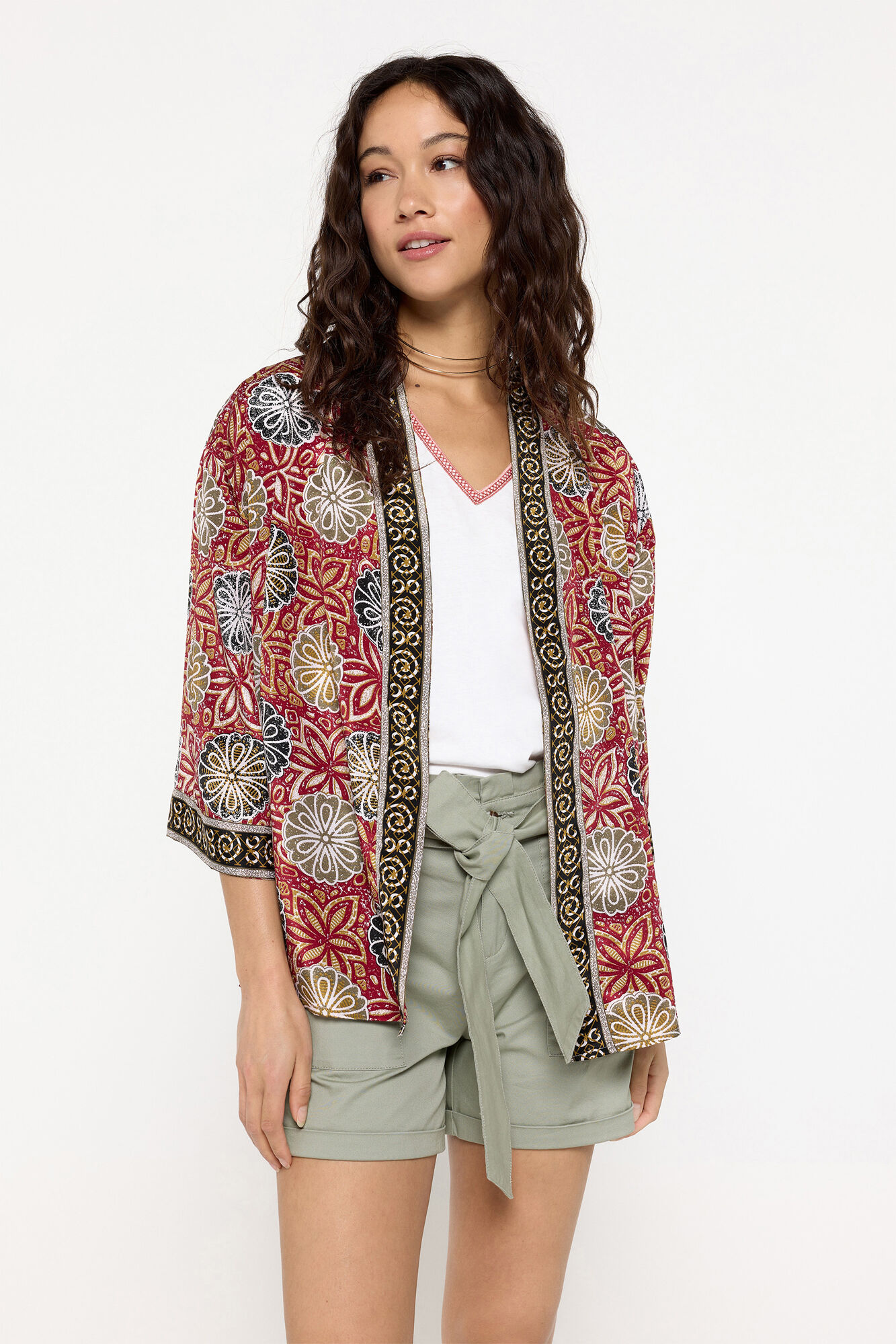 Milano Bermudas estilo paperbag con cintur&oacute;n Azul