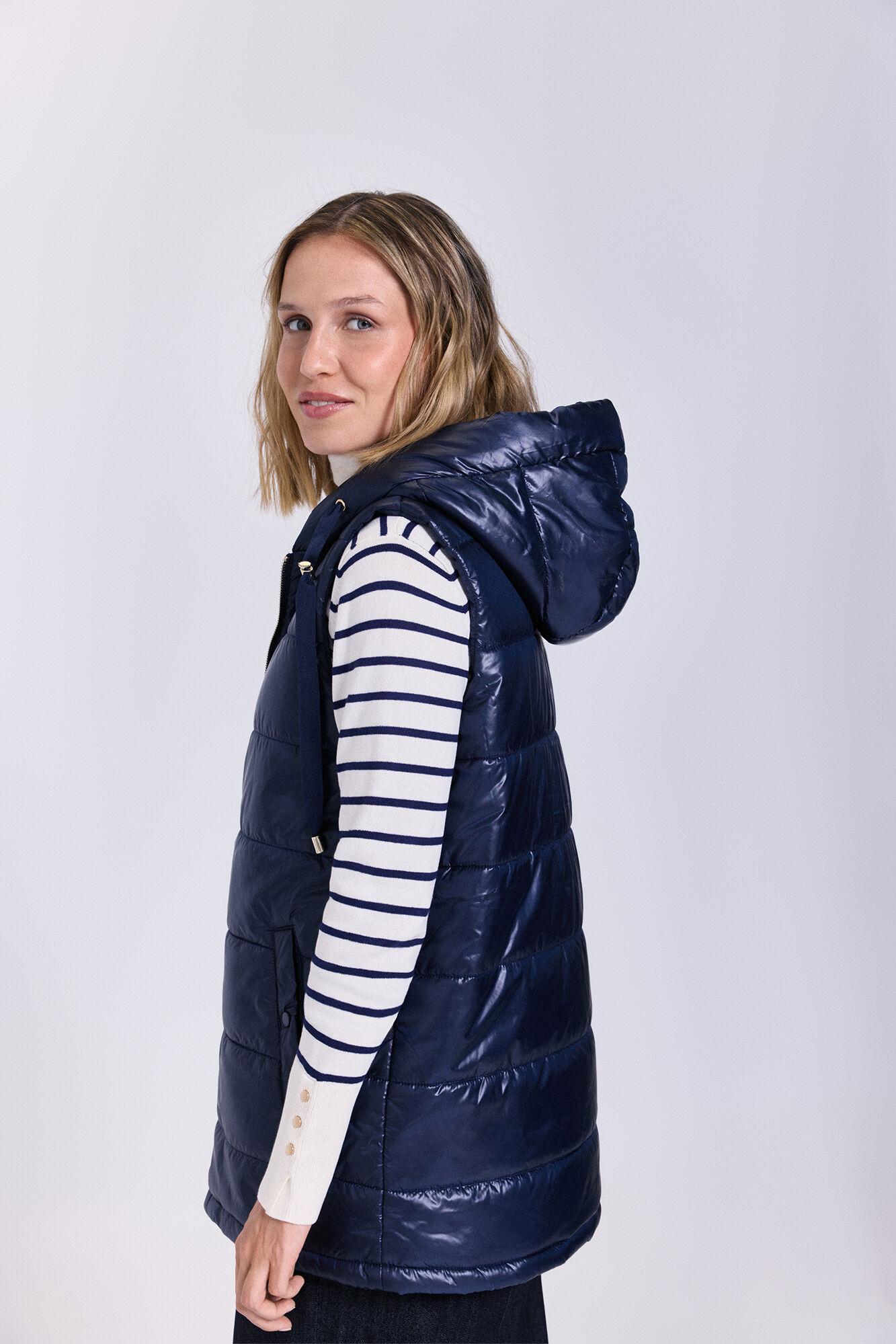 Milano Acolchado chaleco con capucha