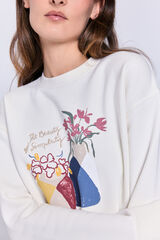 Milano Sudadera estampado Blanco