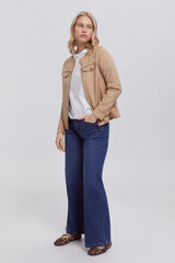 Fifty Outlet Pantalón denim de pierna ancha. Navy