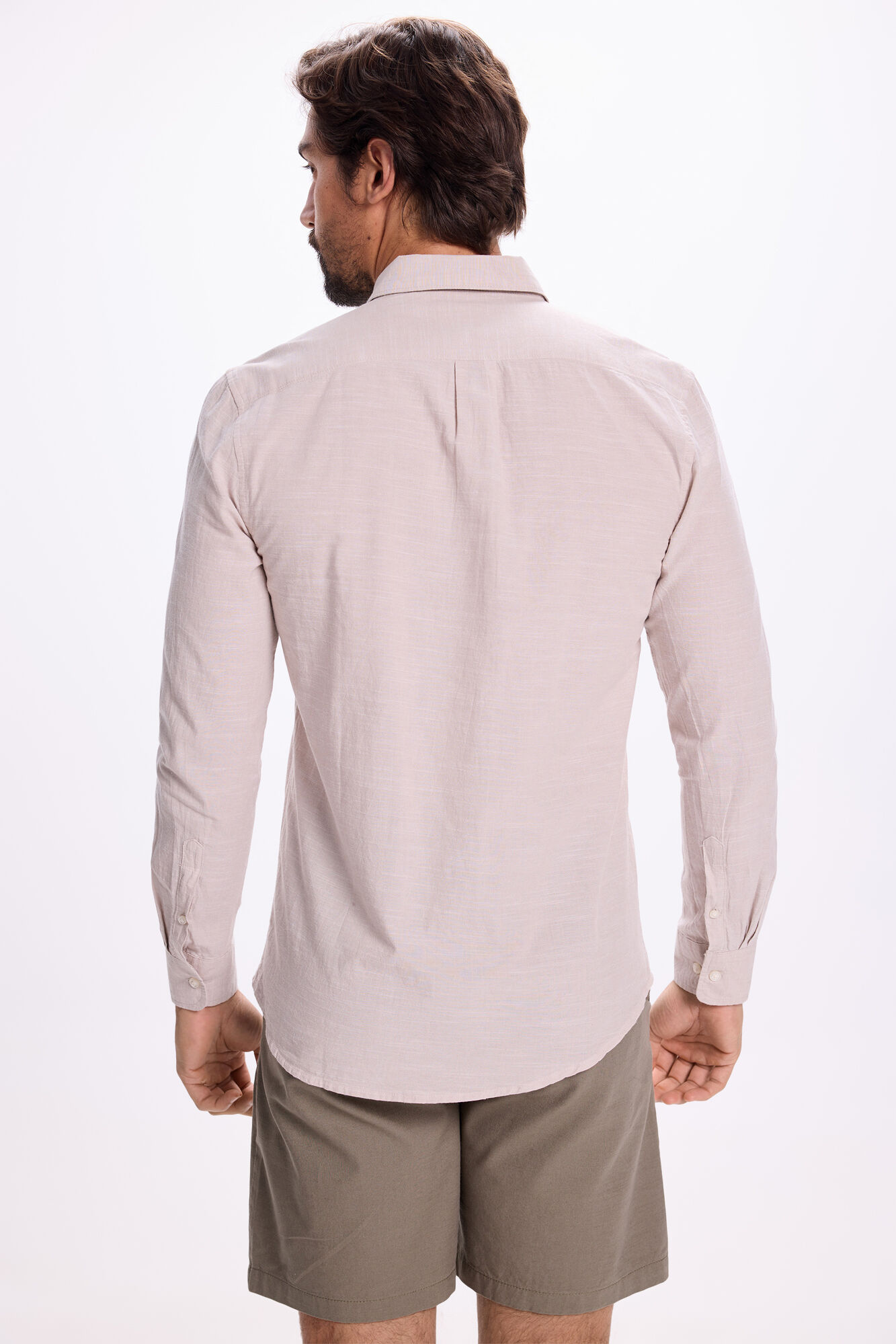 Milano Camisa Slub Lisa Beige