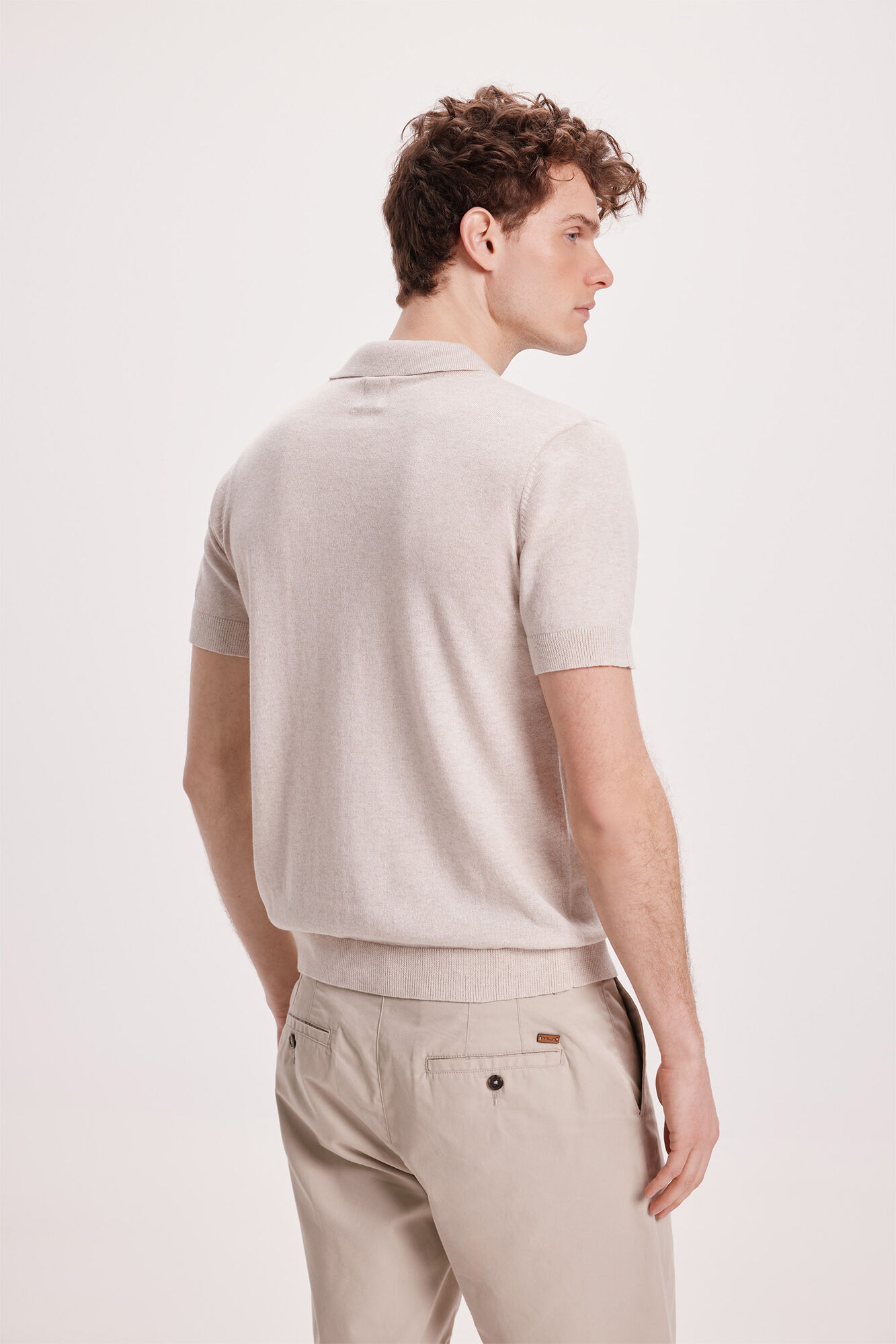 Milano Polo cuello V Beige