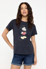 Fifty Outlet Playera negra estampado Mickey Mouse Negro