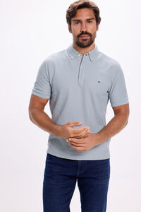 Fifty Outlet Polo Oxford con botones Azul