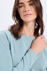 Milano Jersey de algodón con detalle de lurex Verde