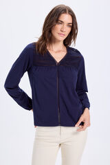 Fifty Outlet playera combinada de manga larga Navy