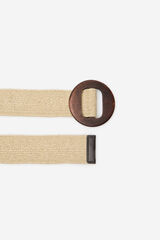 Fifty Outlet Cinturón de rafia ajustable Beige