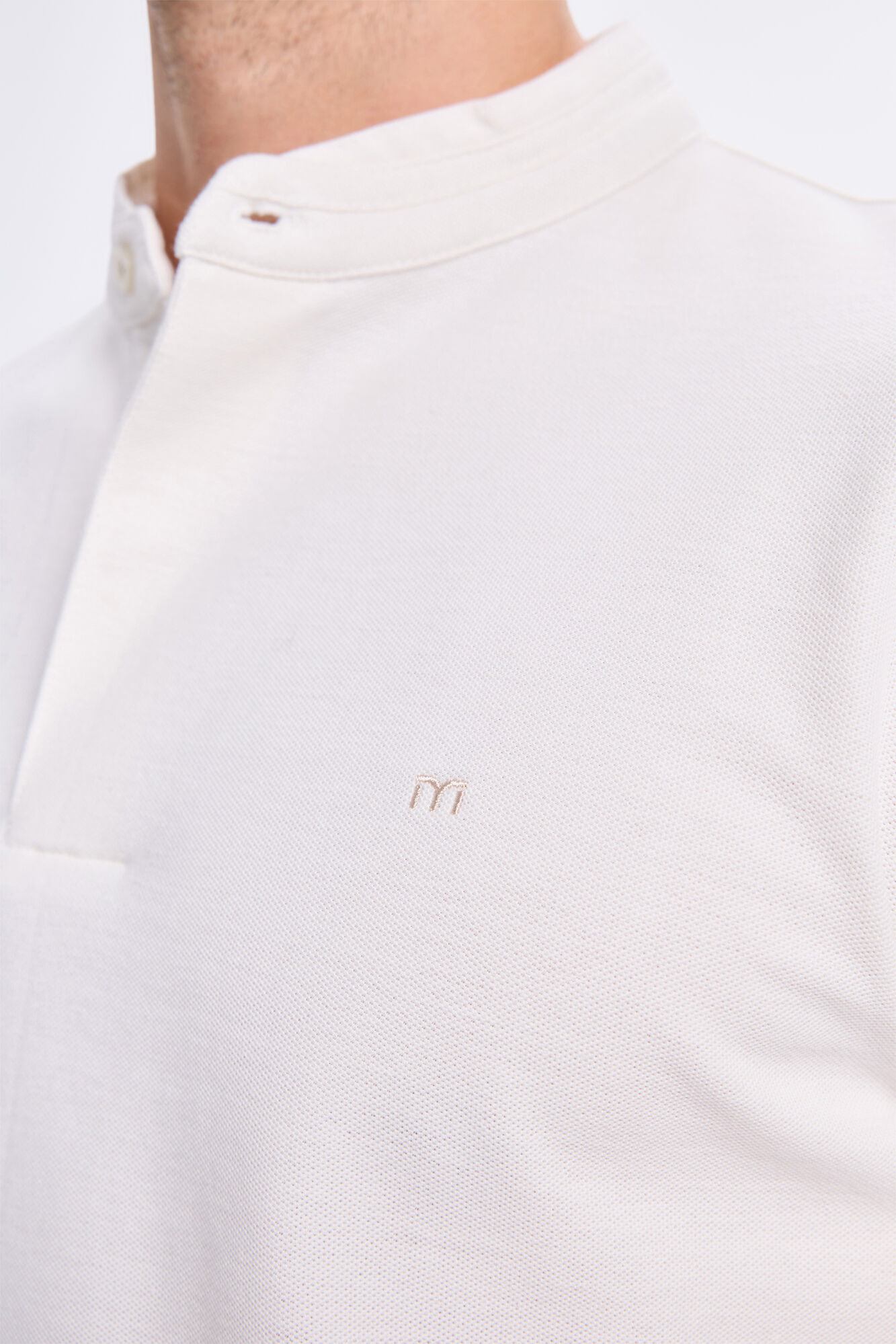 Milano Polo Mao Oxford Marfil