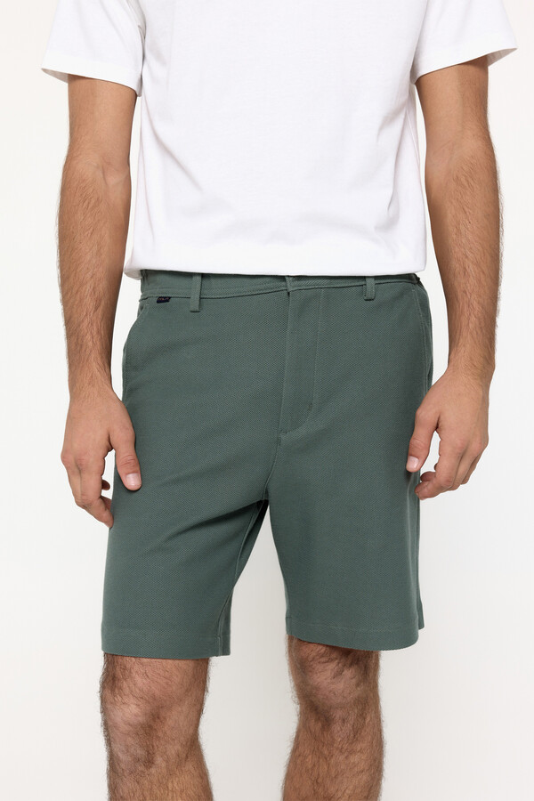 Milano Bermudas aspecto lino. Verde
