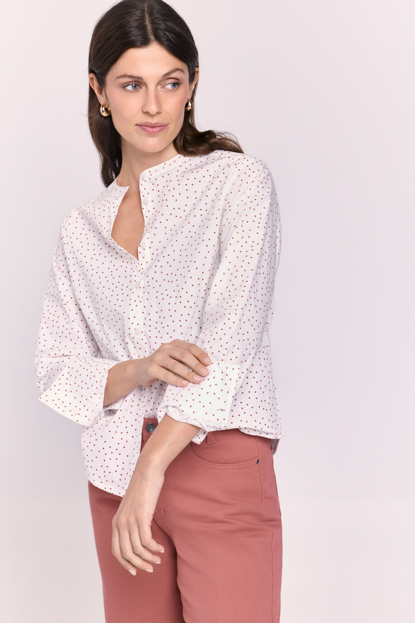 Milano Camisa cuello mao estampada