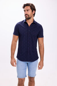Milano Camisa de piqué estampada