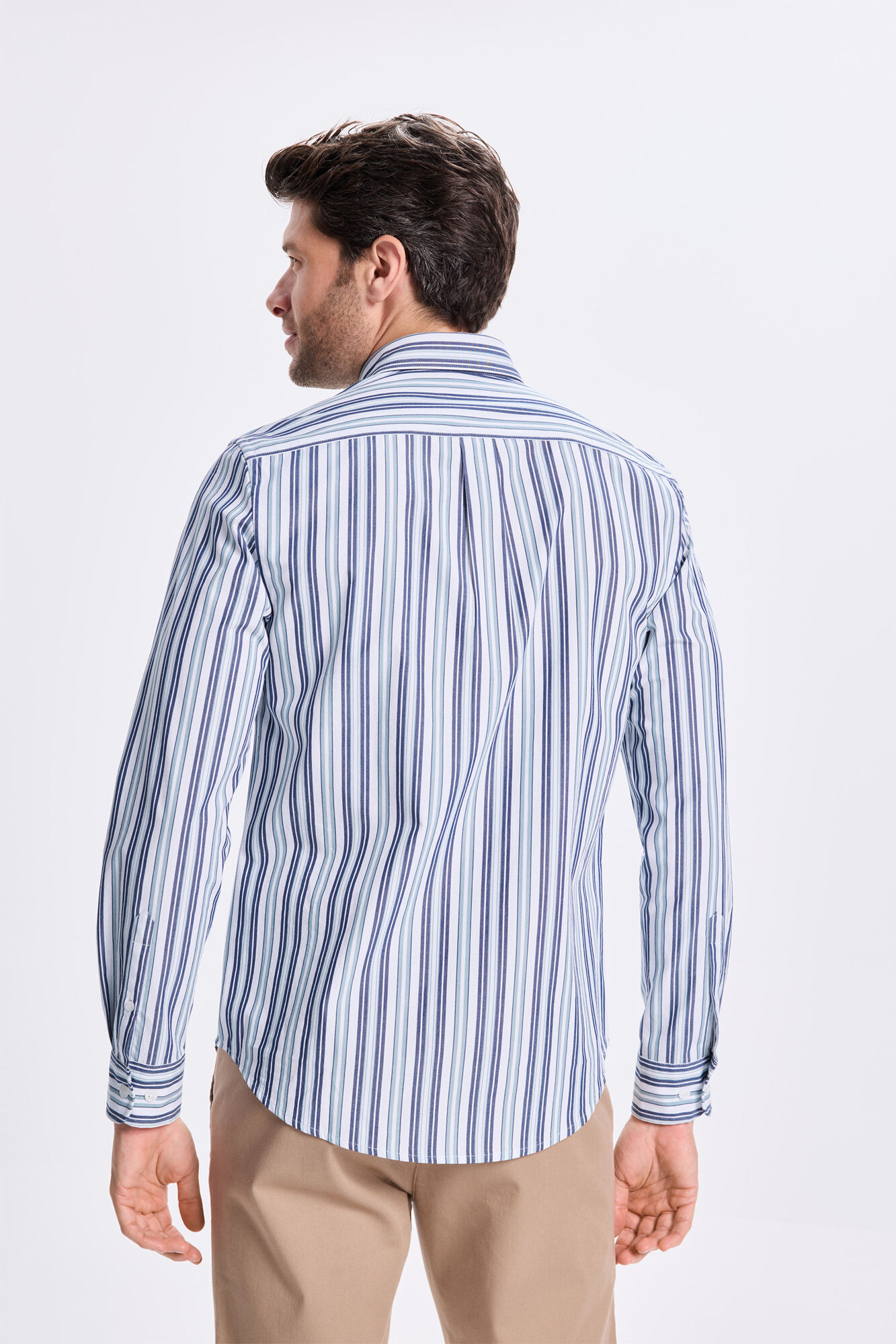 Milano Camisa de sarga a rayas Verde