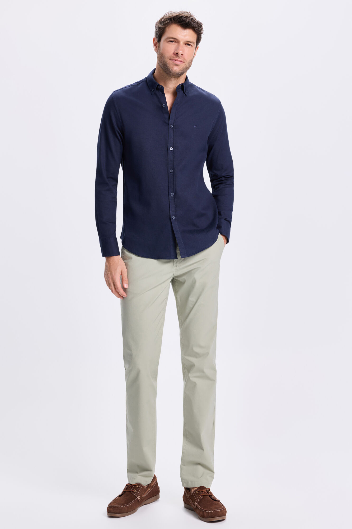 Milano Camisa deportiva estructurada Navy