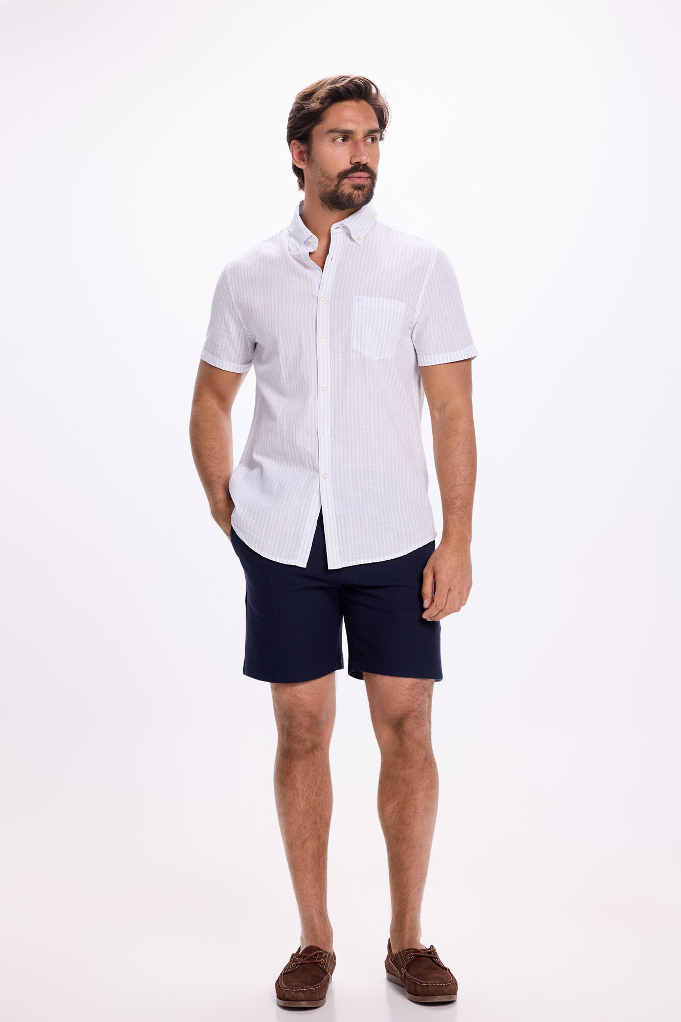 Milano Camisa de rayas rayas Azul