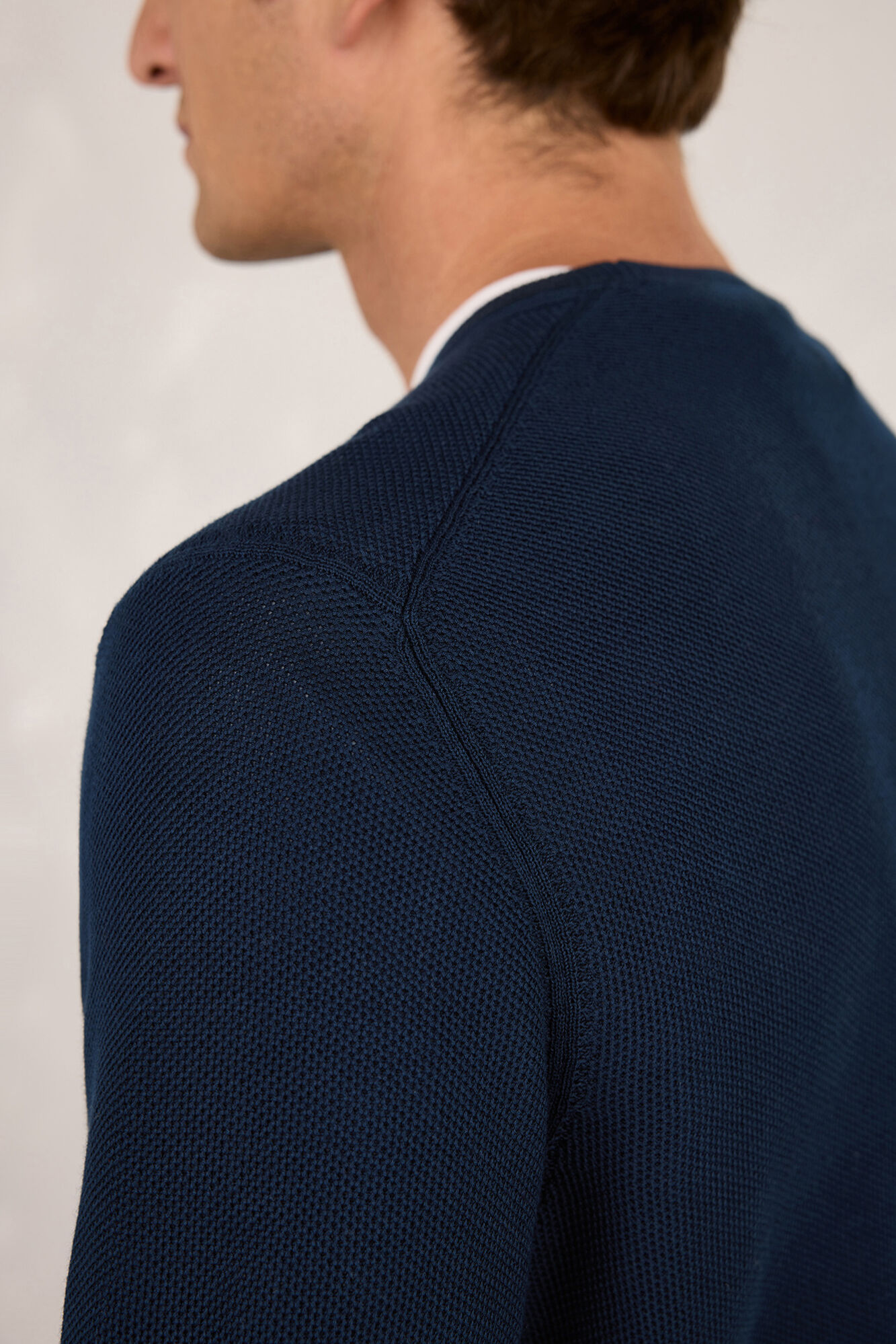 Milano Jersey b&aacute;sico de nido de abeja Navy
