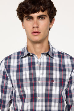 Fifty Outlet Camisa Popelín Cuadros Azul