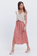 Fifty Outlet Falda midi fluida Rojo