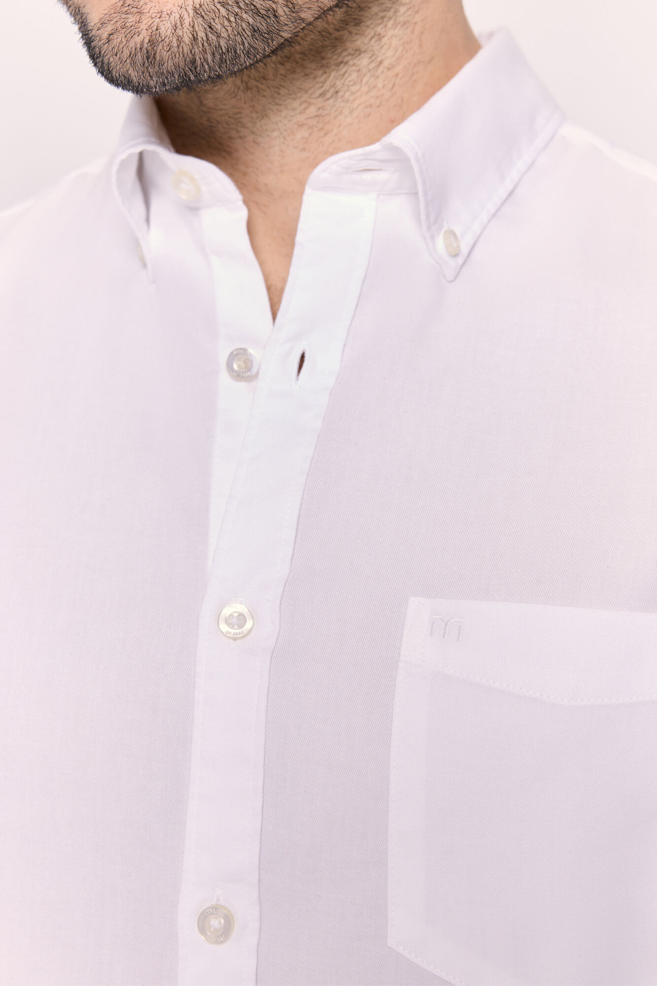 Milano Camisa lisa manga larga Blanco