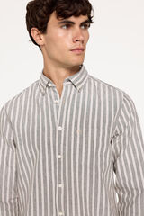 Milano Camisa Oxford Rayas Verde