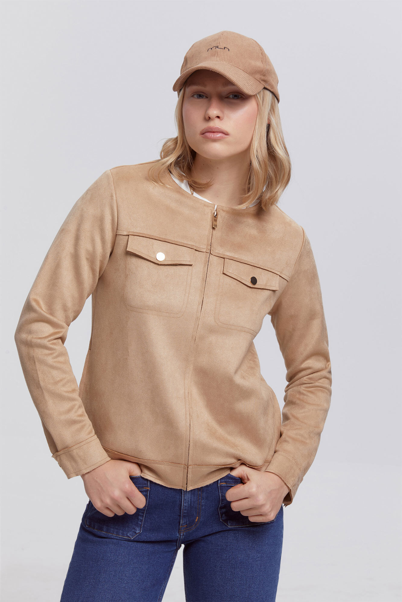 Milano Chamarra beige efecto ante Beige