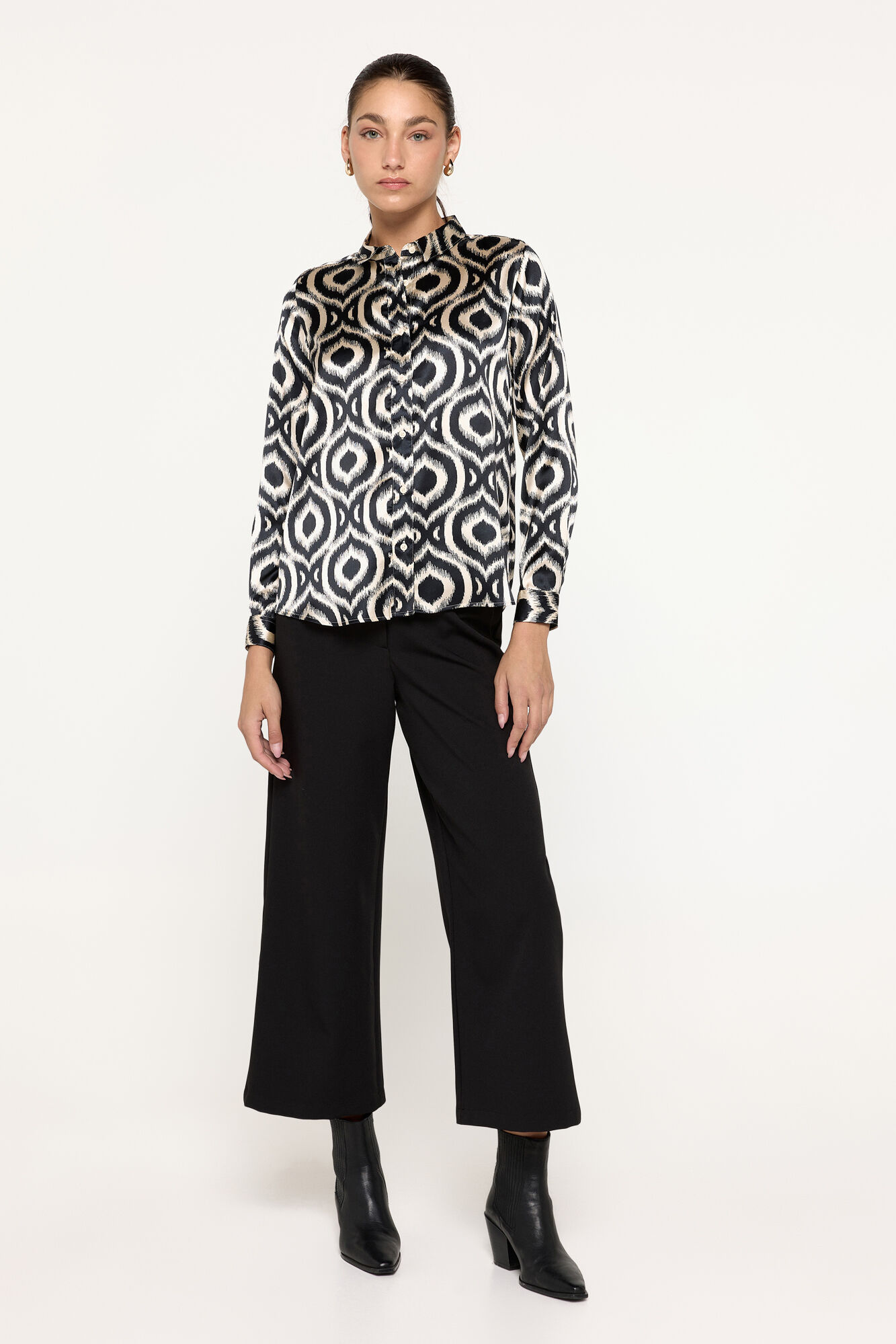 Milano Camisa Satinada Print Estampado