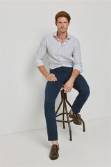 Milano Camisa de rayas manga larga Azul