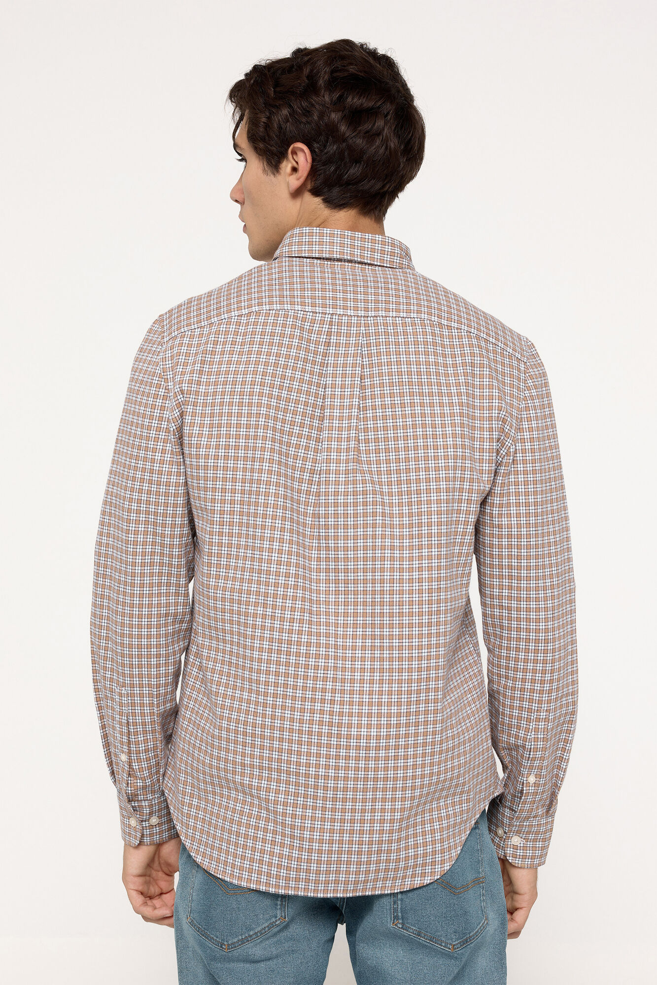 Milano Camisa Twill Cuadros Rojo