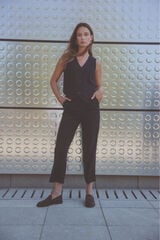 Milano Pantalón recto con pinzas Navy