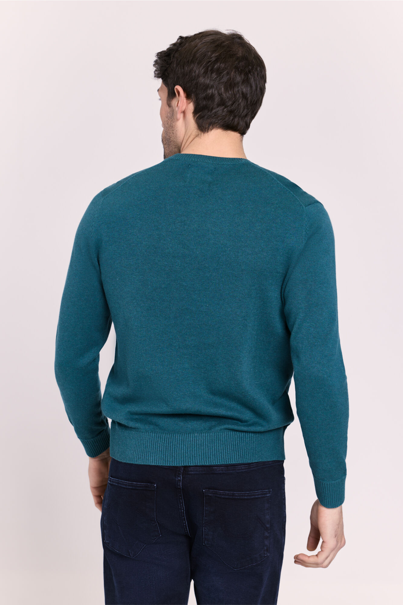 Milano Su&eacute;ter cuello redondo ajustado Azul