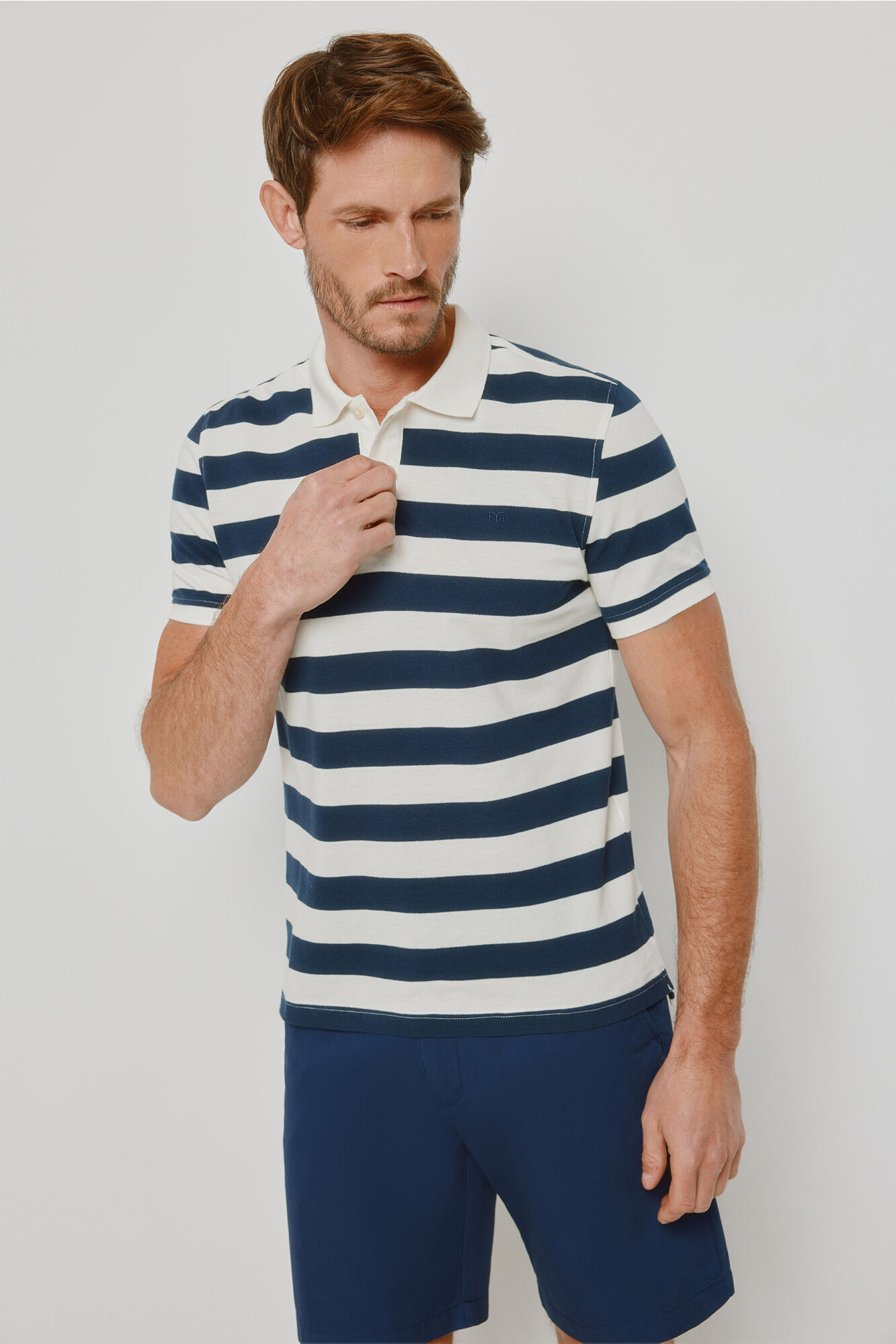 Milano Polo de rayas manga corta