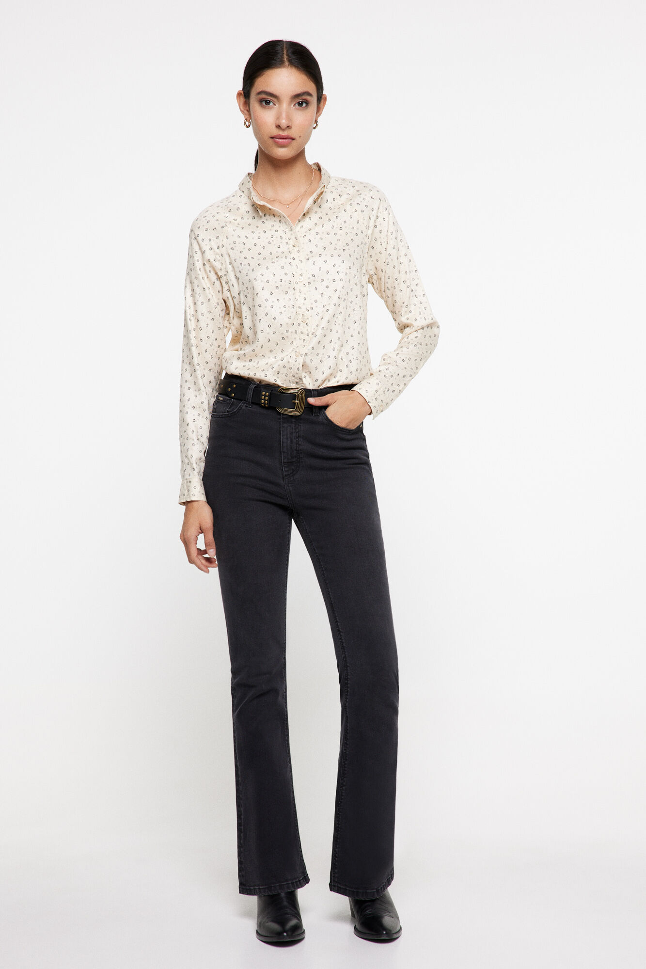 Milano Camisa twill lurex natural