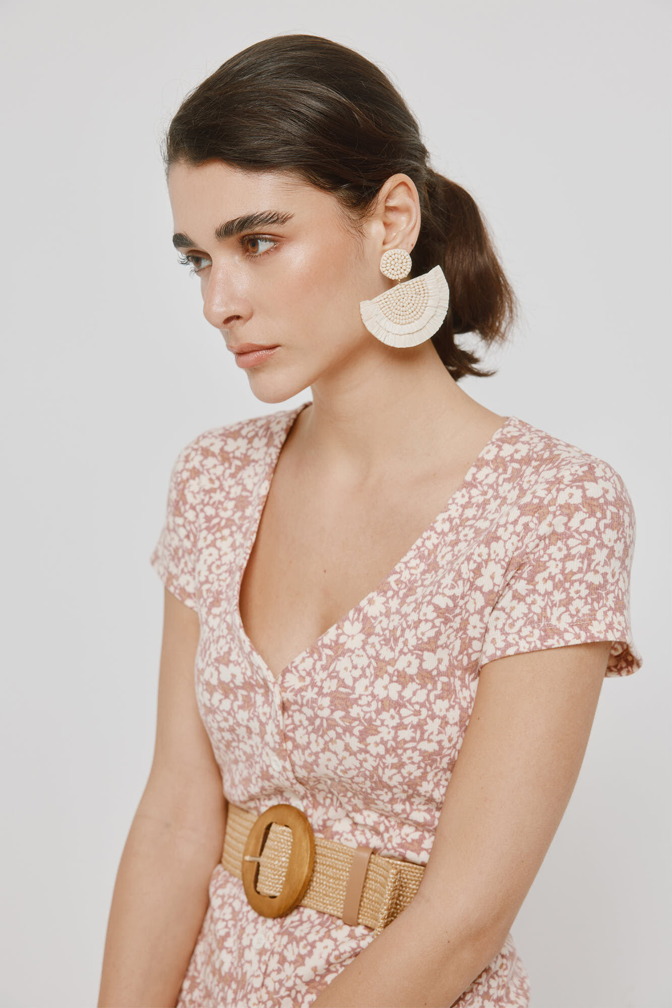 Milano Vestido escote en pico Vino