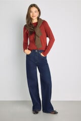 Milano Pantal&oacute;n de mezclilla ancho Navy