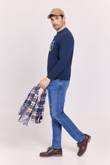 Milano Pantal&oacute;n slim fit de mezclilla Azul