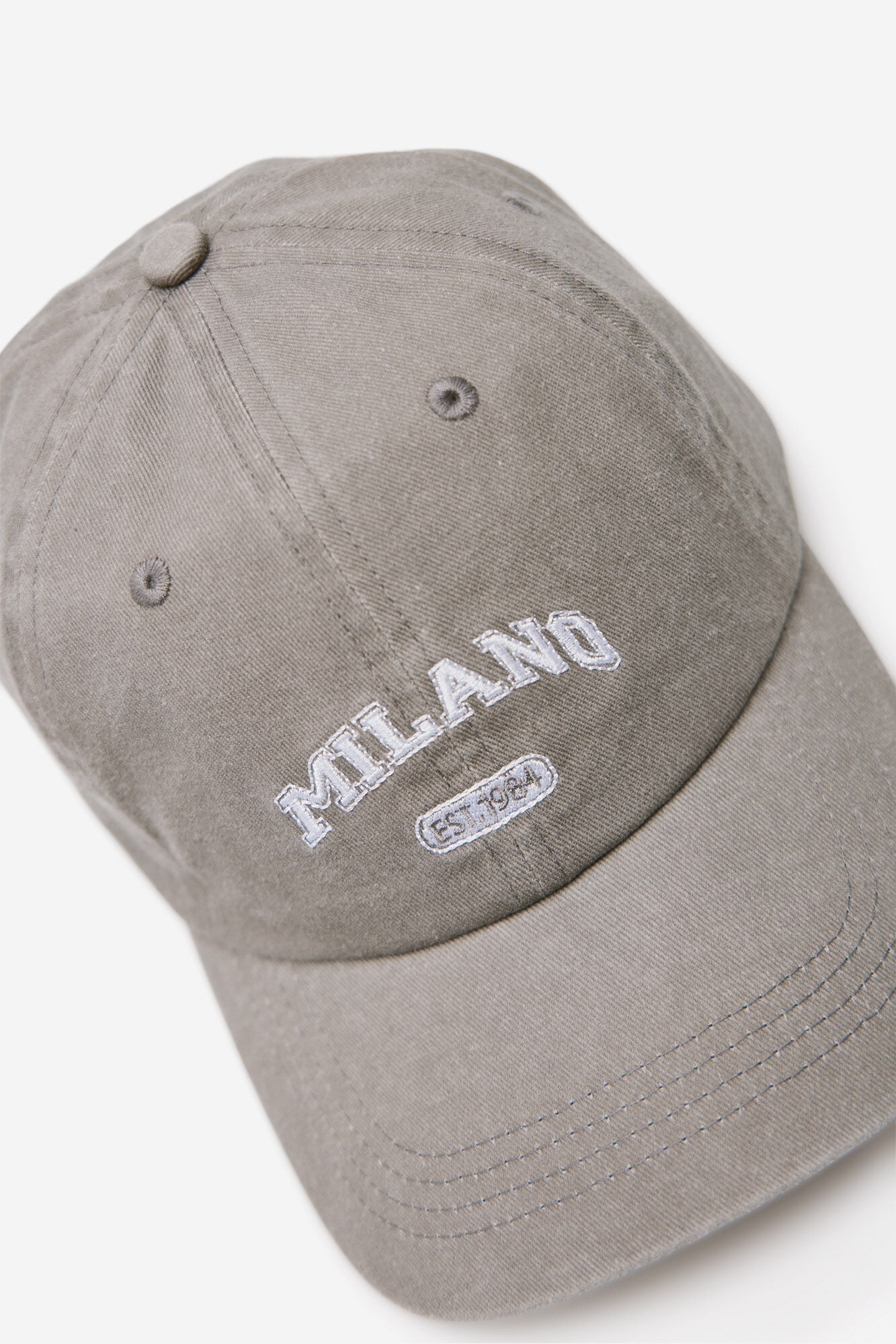 Milano Gorra de visera textil Gris
