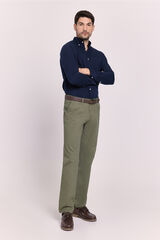 Milano Pantal&oacute;n chino regular fit Kaki Oscuro