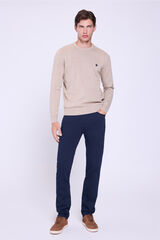Springfield Jersey b&aacute;sico de cuello redondo  Beige