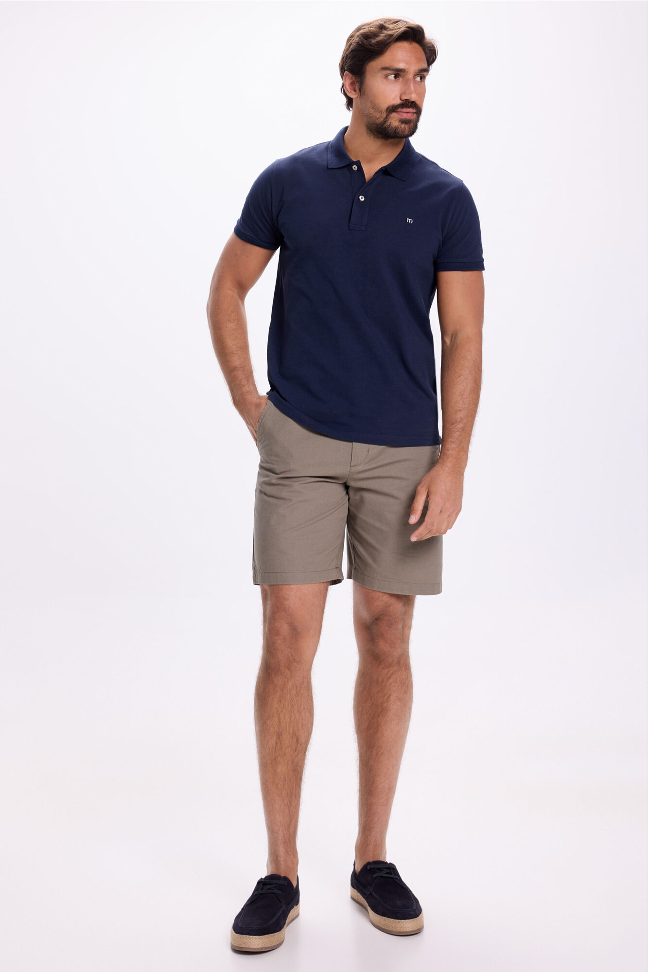 Milano Polo b&aacute;sico de piqu&eacute; Navy